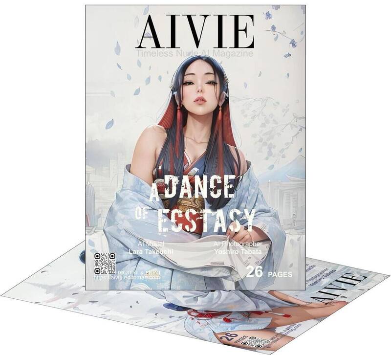 Lara Takeuchi - A Dance of Ecstasy perspective covers - Aivie Nude Art Magazine