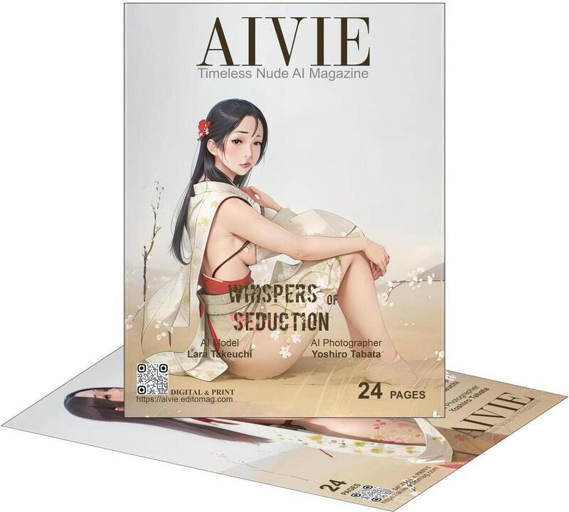 Lara Takeuchi - Whispers of Seduction perspective covers - Aivie Nude Art Magazine